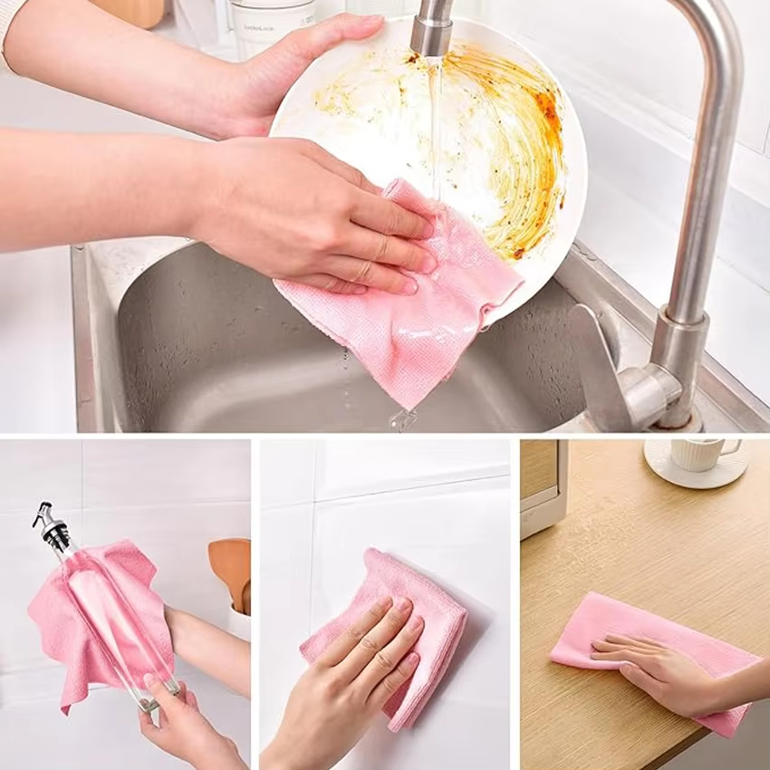 Rolo de toalhas de cozinha de microfibra