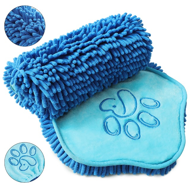Toalla de secado para mascotas de chenilla de microfibra - JUHAO