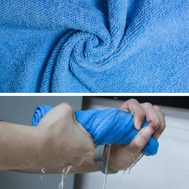 Toalha de tric&ocirc; de microfibra, pano de limpeza para lavagem de carro - JUHAO