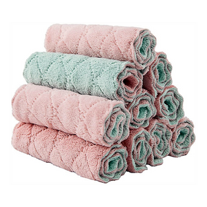 Microfiber Coral Velvet Kitchen Cleaning Dishcloths - Juhao