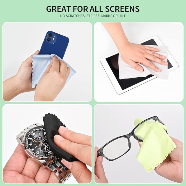 Mikrofaser-Reinigungst&uuml;cher f&uuml;r Glas, Handy, Uhrenspiegel – JUHAO