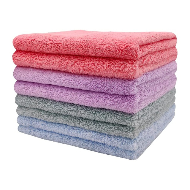 Torchons de cuisine et tasses tr&egrave;s absorbants en velours corail en microfibre - JUHAO