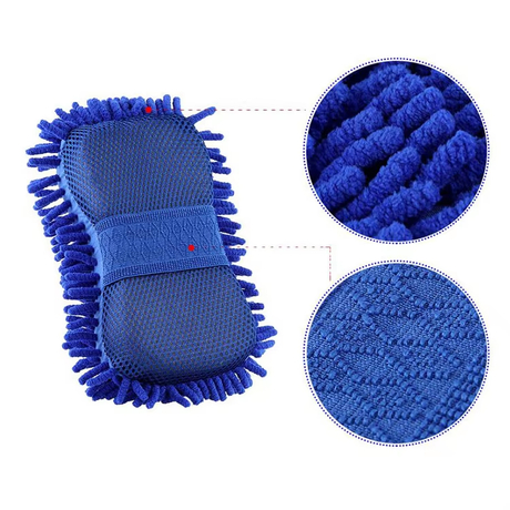 Рукавицы-губки из синели из микрофибры, перчатки для мытья стекол автомобиля - JUHAO