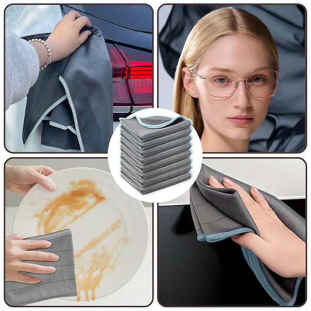 Pa&ntilde;o de limpieza de vidrio de microfibra de 12'&times;12'